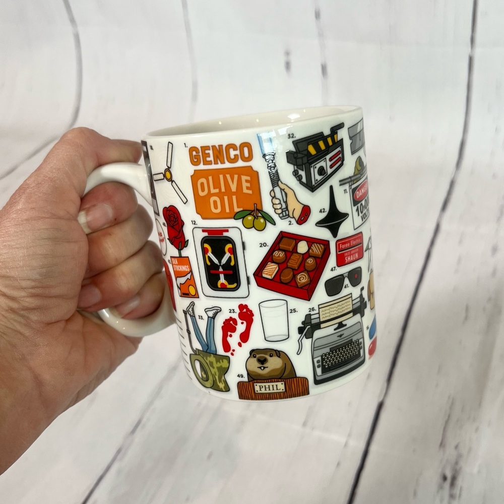 Ginger Fox The Movie Buff Quiz Ceramic Coffee Mug 50 Iconic Classic Films Trivia